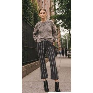 Madewell Cali Demi Boot Jeans Stripe SIZE 26 Black